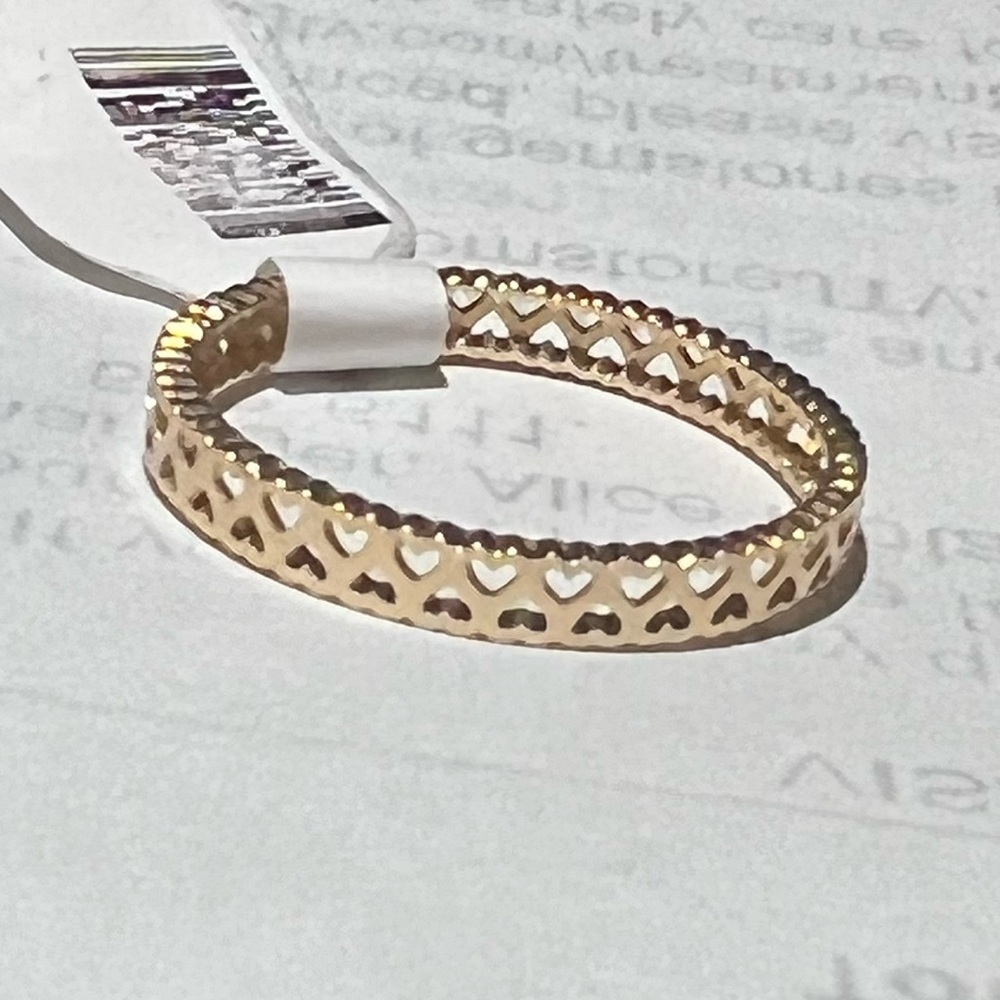 COPY - 10K yellow gold cutout band ring. Size 8